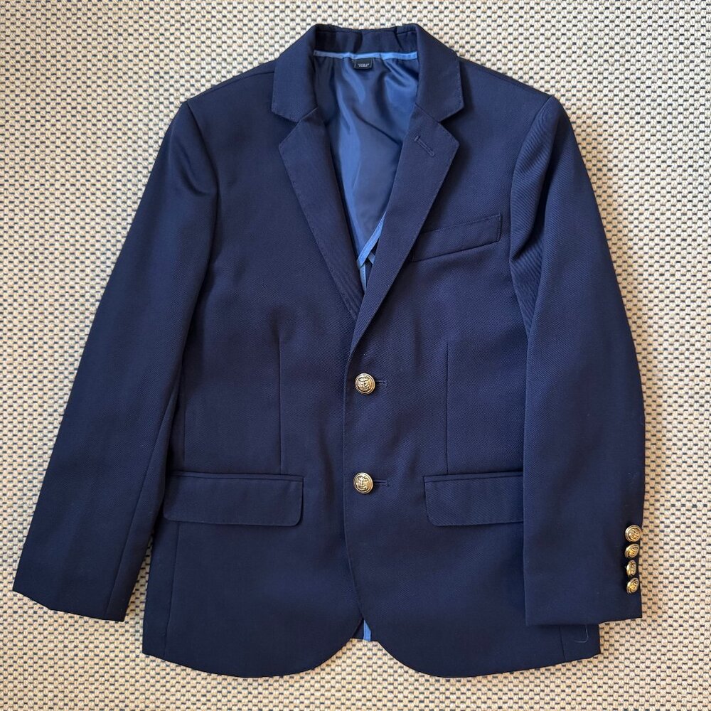 J. Crew Boys' Ludlow two-button blazer in Navy wool